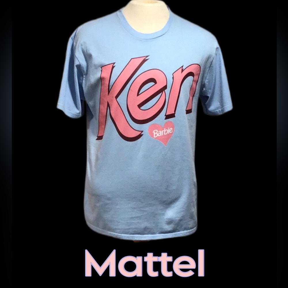 Mattel Official Barbie‎ Ken T-Shirt, Men’s, Blue, Size Large